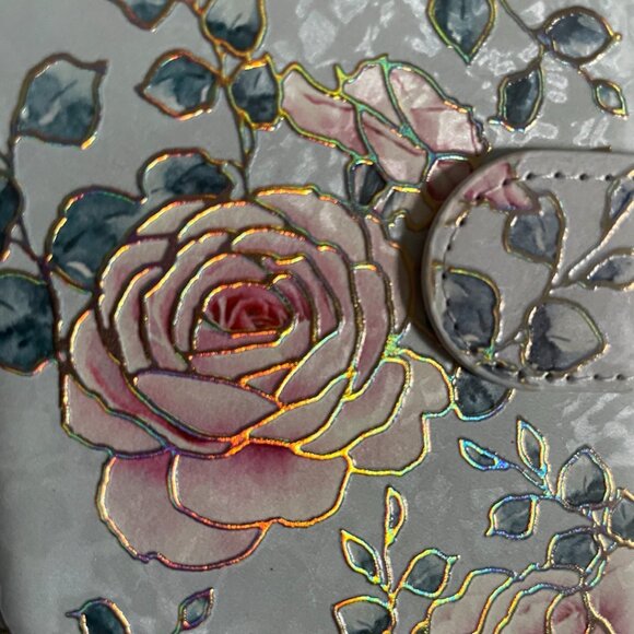 Floral Embossed Phone Wallet Case - Picture 3 of 12